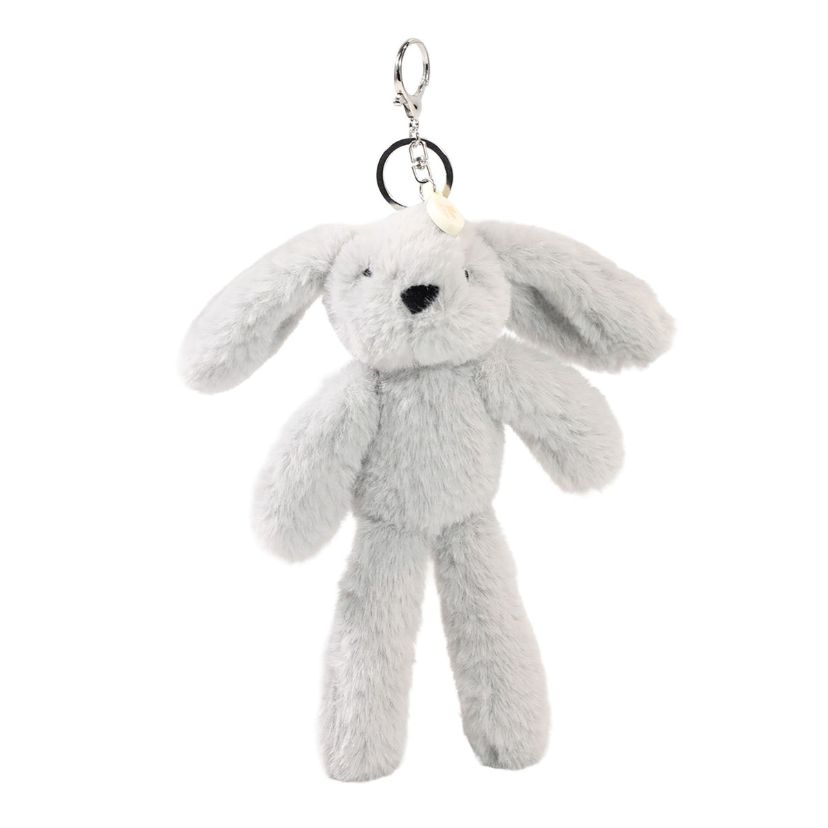 Theo The Plush Grey Bunny Keyring