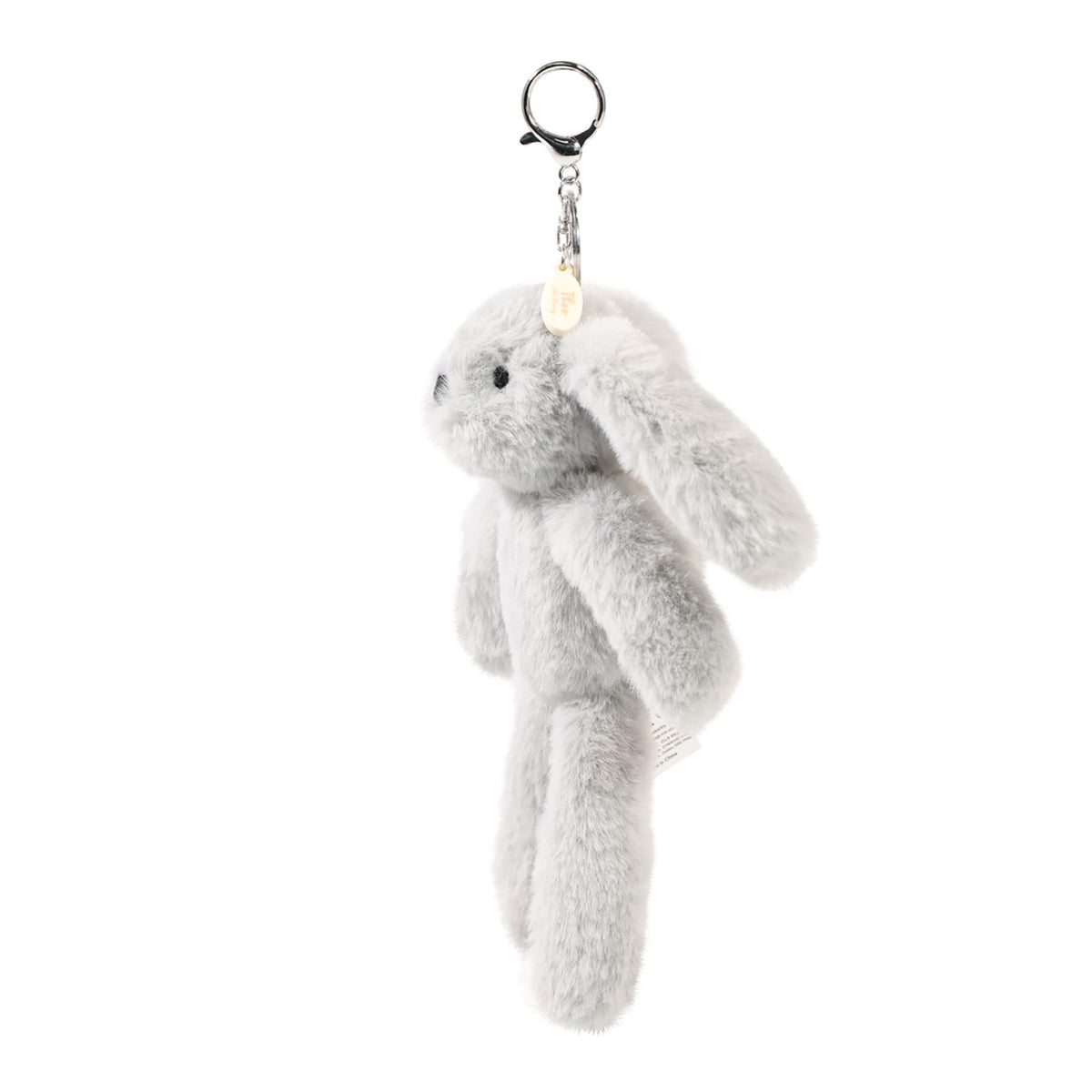 Theo The Plush Grey Bunny Keyring