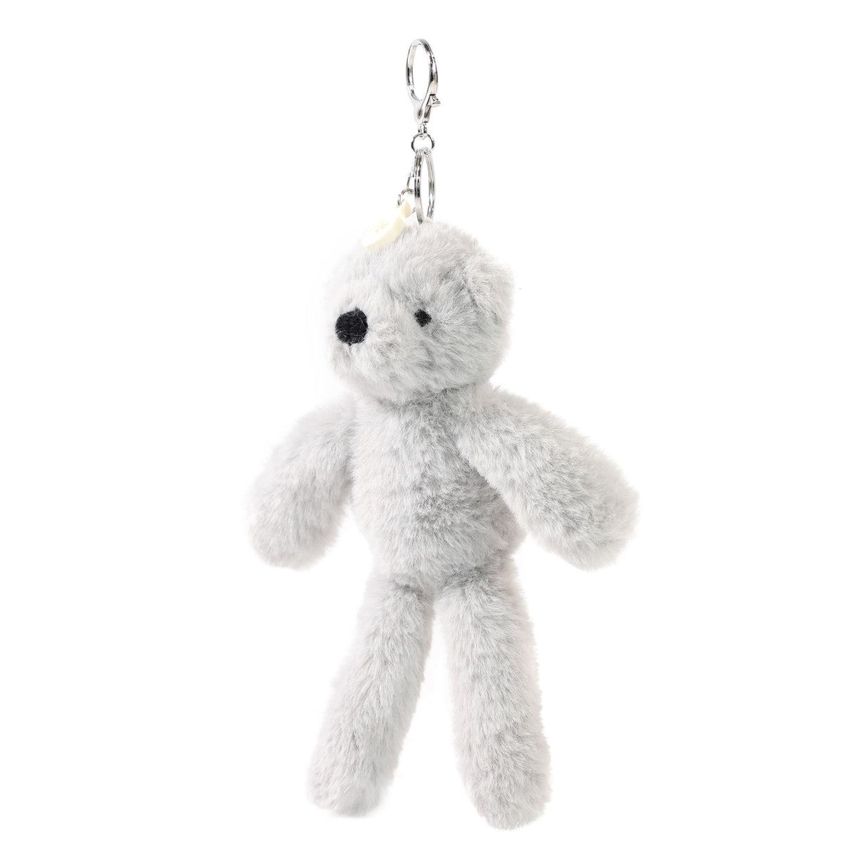 Ste The Plush Light Grey Bear Keyring