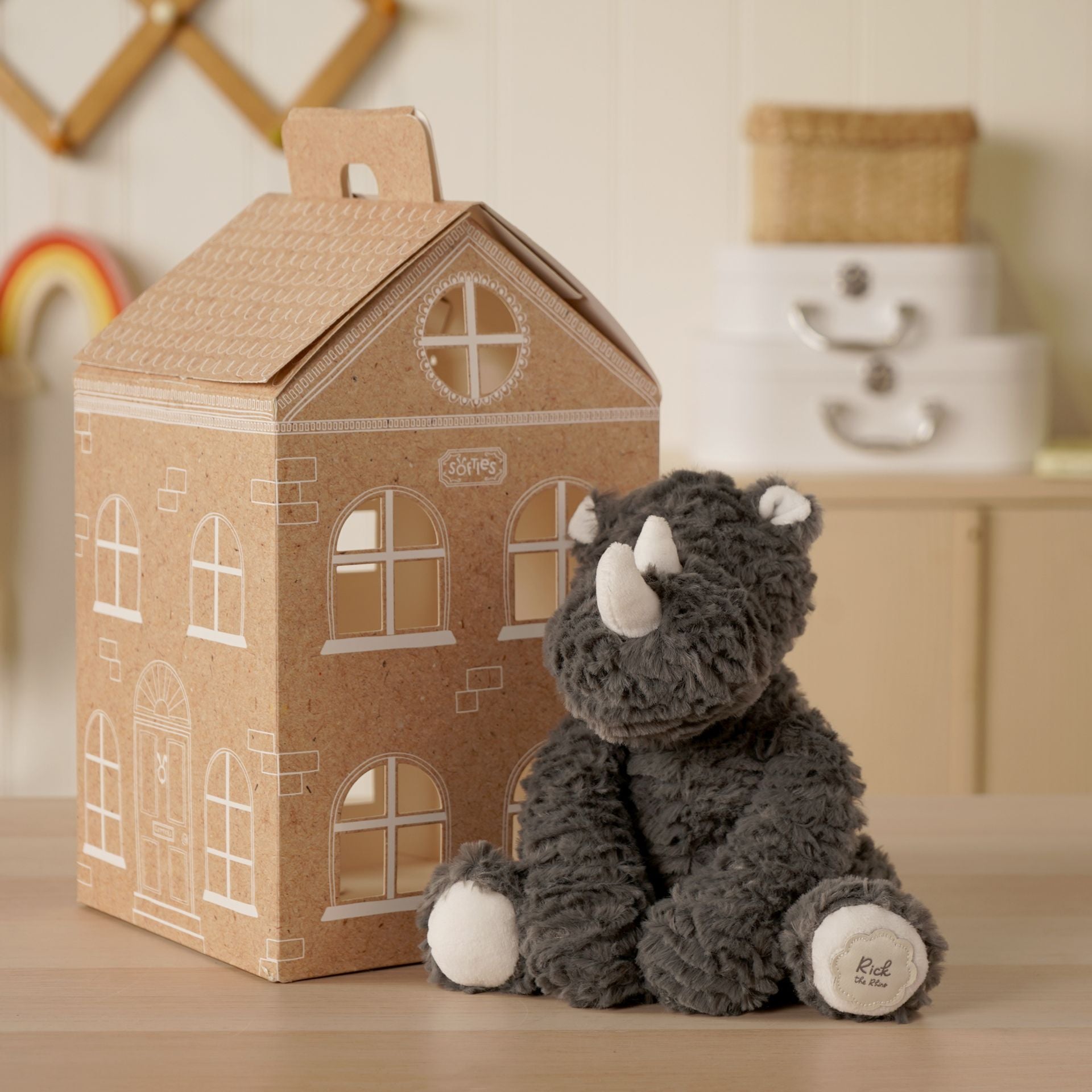Rick The Plush Sitting Rhino 22cm