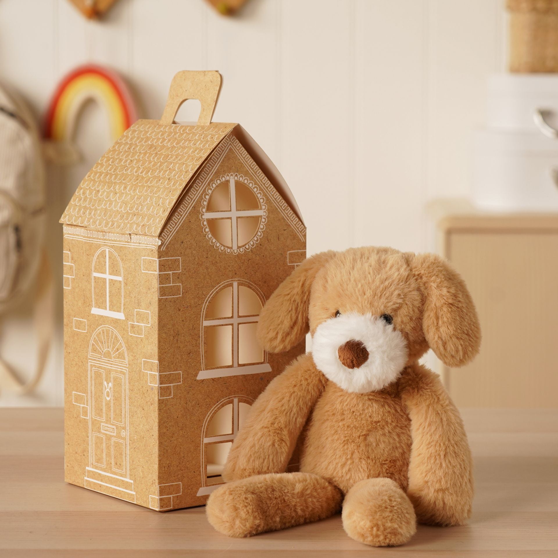Bob The Plush Long Leg Light Brown Puppy 30cm