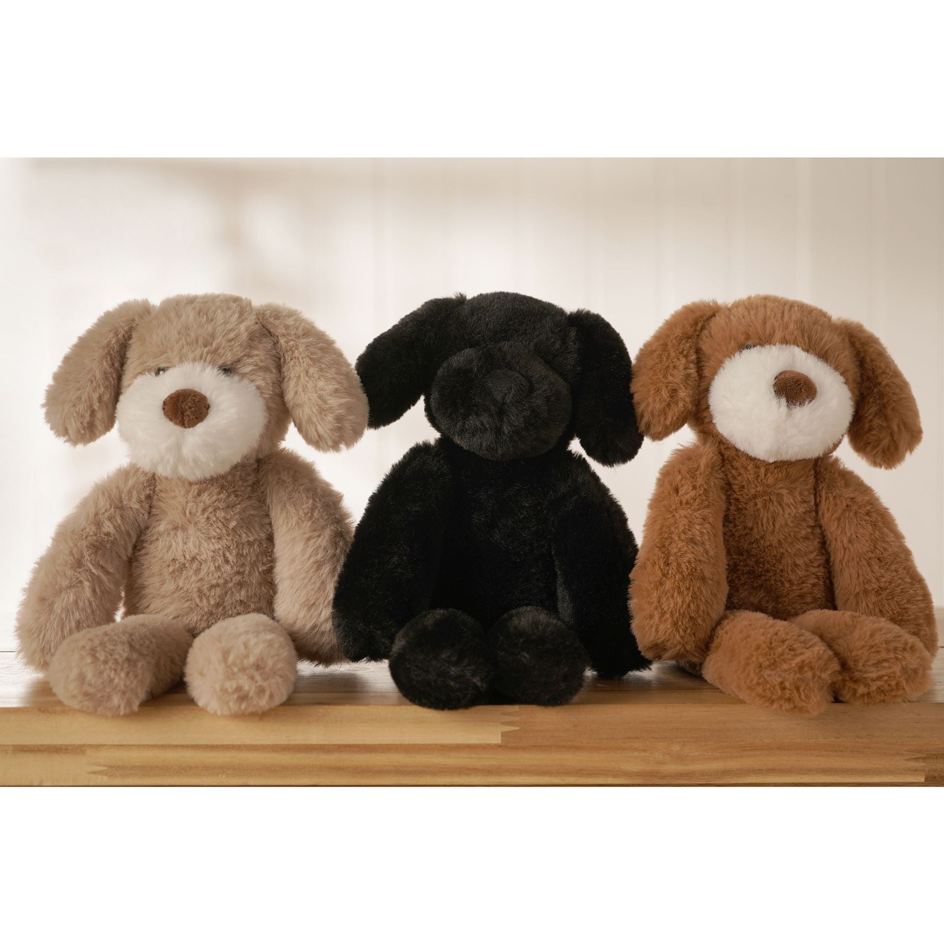 Monty The Plush Long Leg Black Puppy 30cm