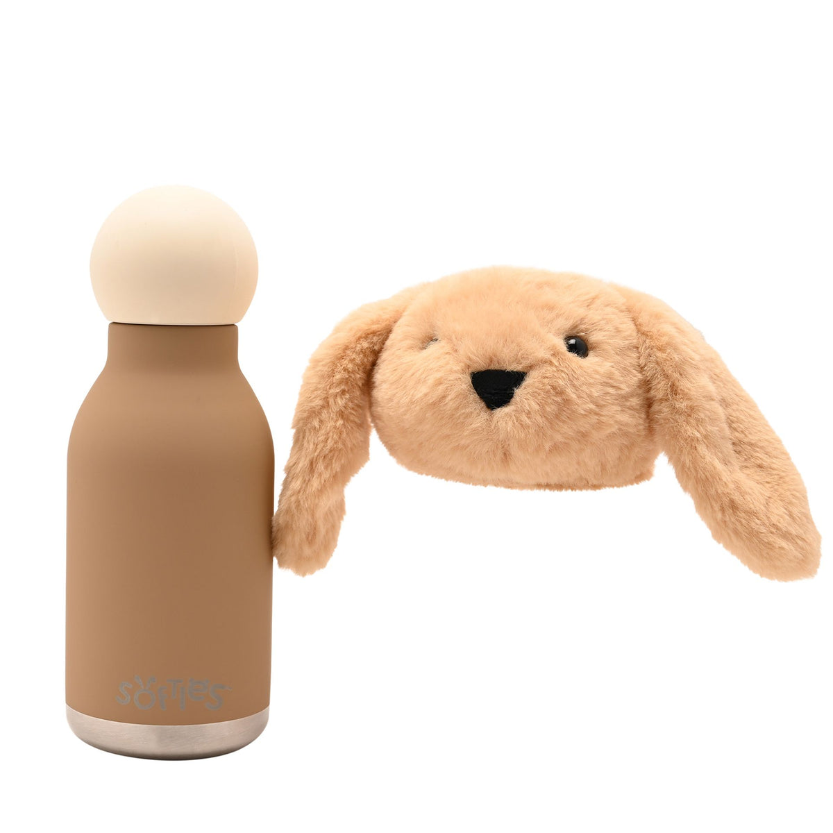 Oatey The Plush Bunny Light Brown Stainless Steel Water Bottle 23cm / 450ml