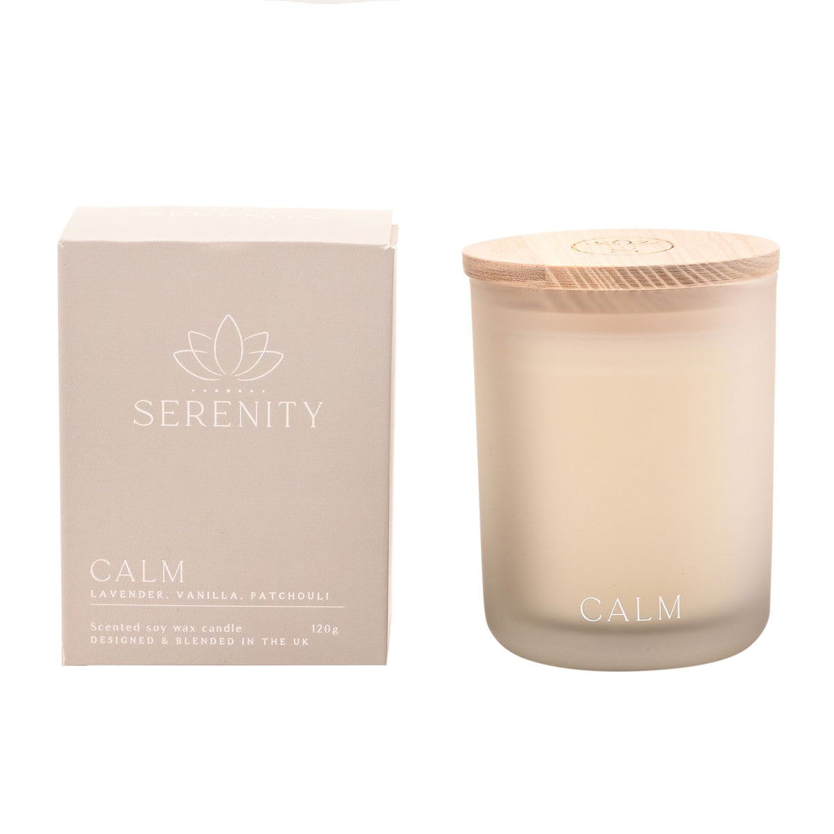 Serenity Calm Candle 120g Bergamot, Lavender & Sandlewood
