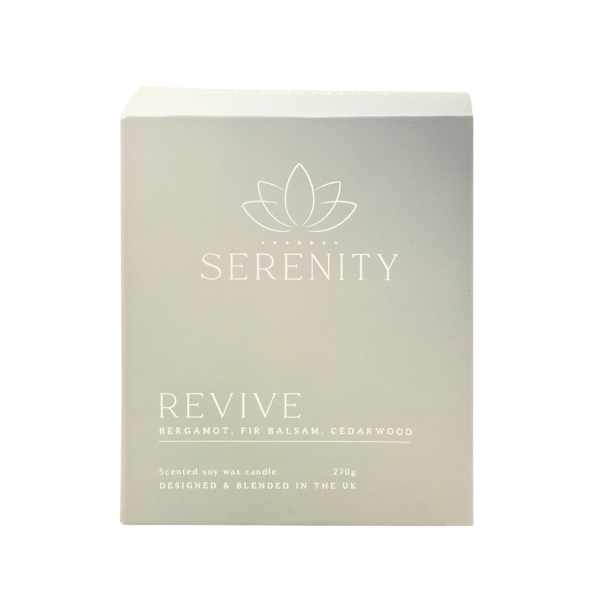 Serenity Revive Candle 270g Bergamot, Fir Balsam & Cedarwood