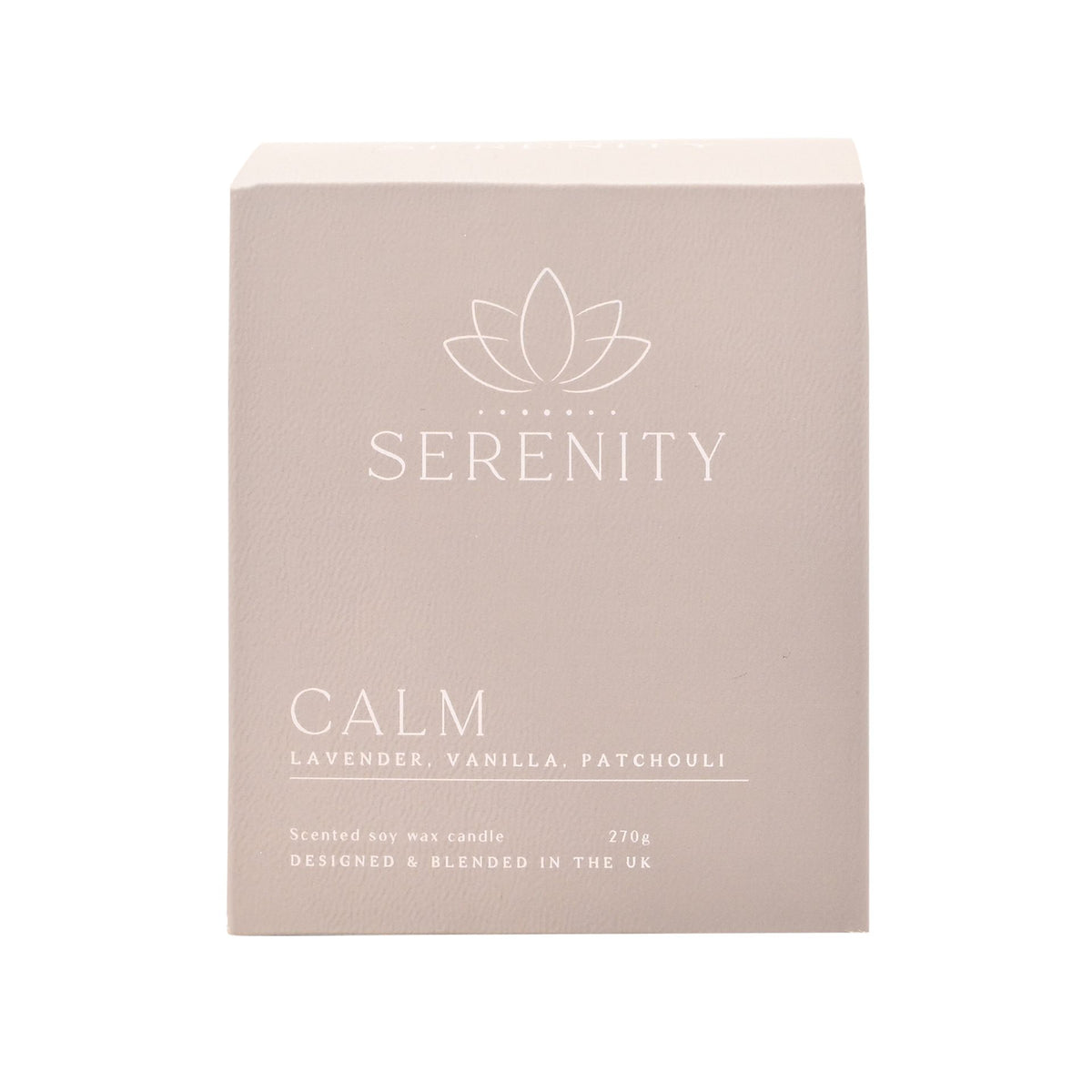 Serenity Calm Candle 270g Lavender, Vanilla, Patchouli