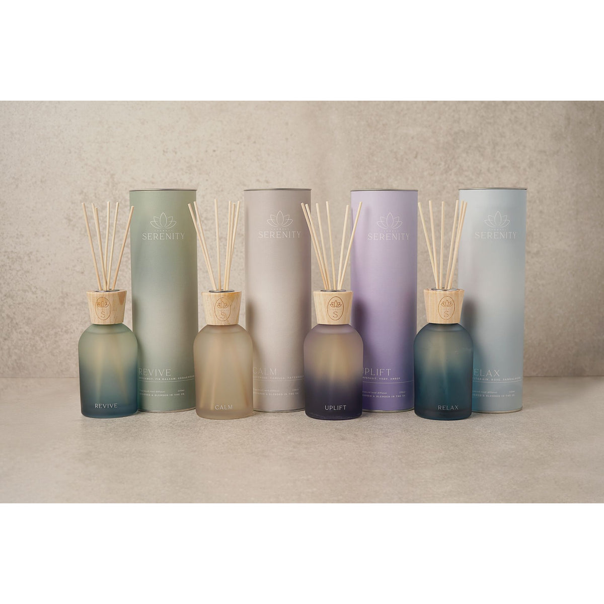 Serenity Relax Diffuser 220ml Petitgrain, Rose & Sandalwood