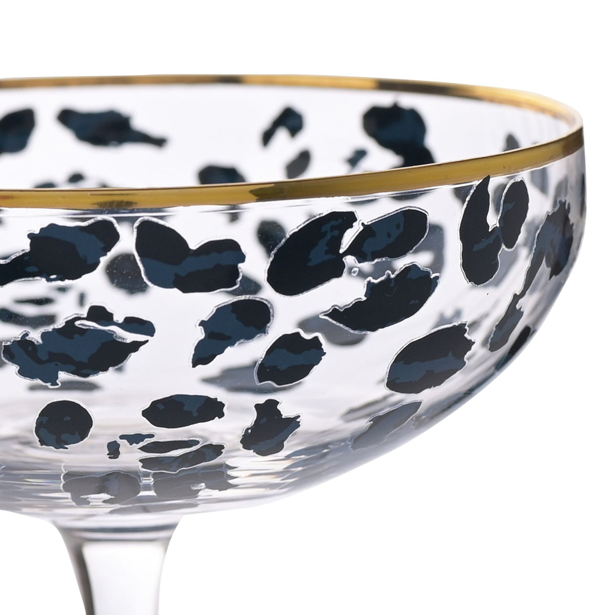 Frida Set of 2 Leopard Print Cocktail Glasses