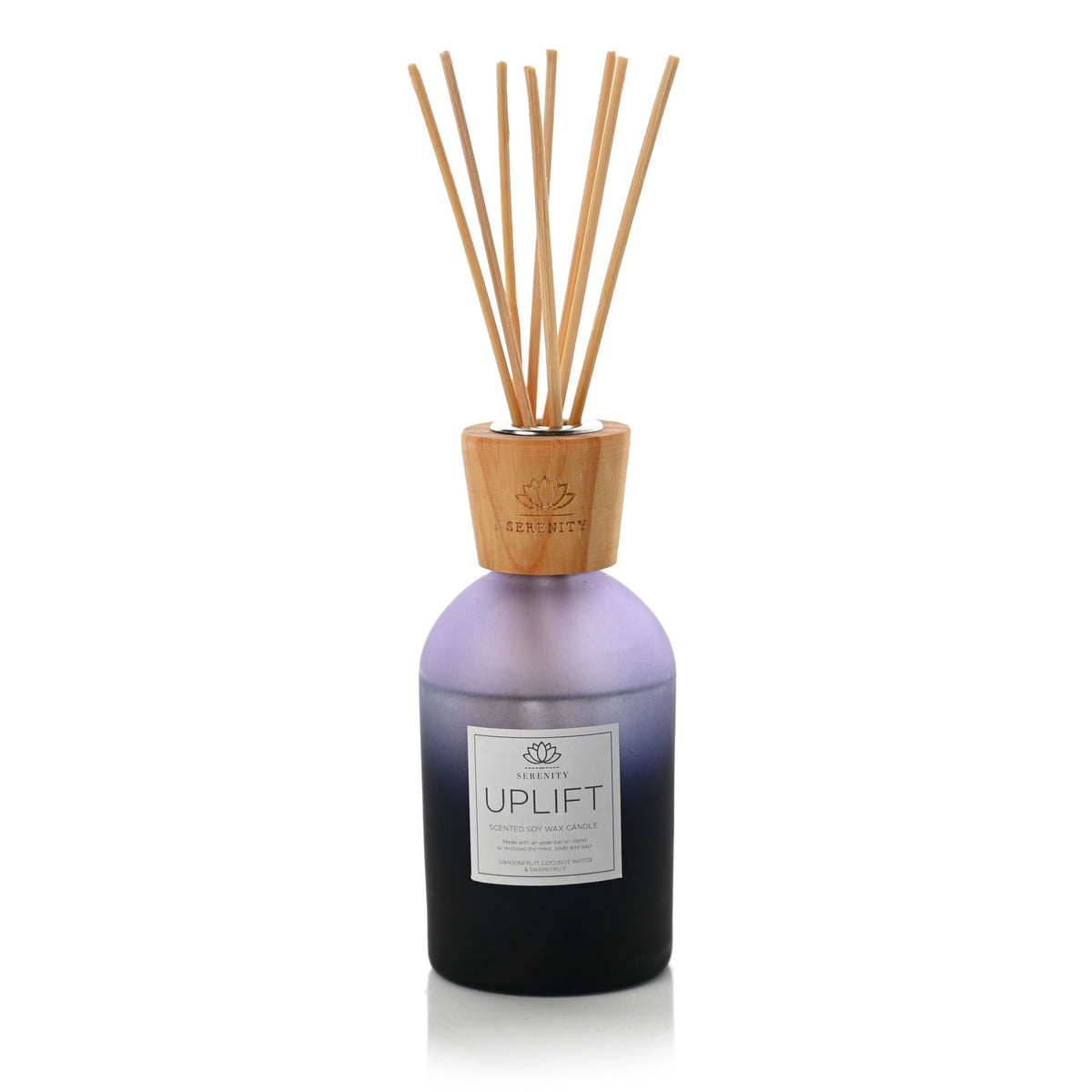 Serenity Uplift Glass Diffuser 220ml Dragonfruit, Grapefruit