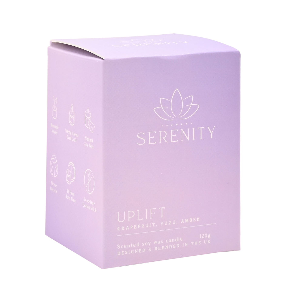 Serenity Uplift Candle 120g Dragonfruit, Coconut, Grapefruit