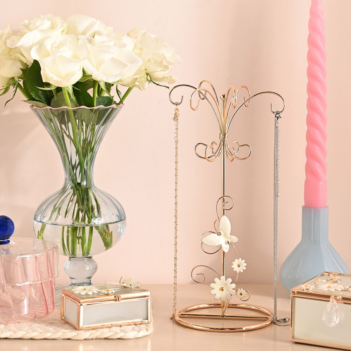 Sophia Classic Champagne Meadow Jewellery Holder