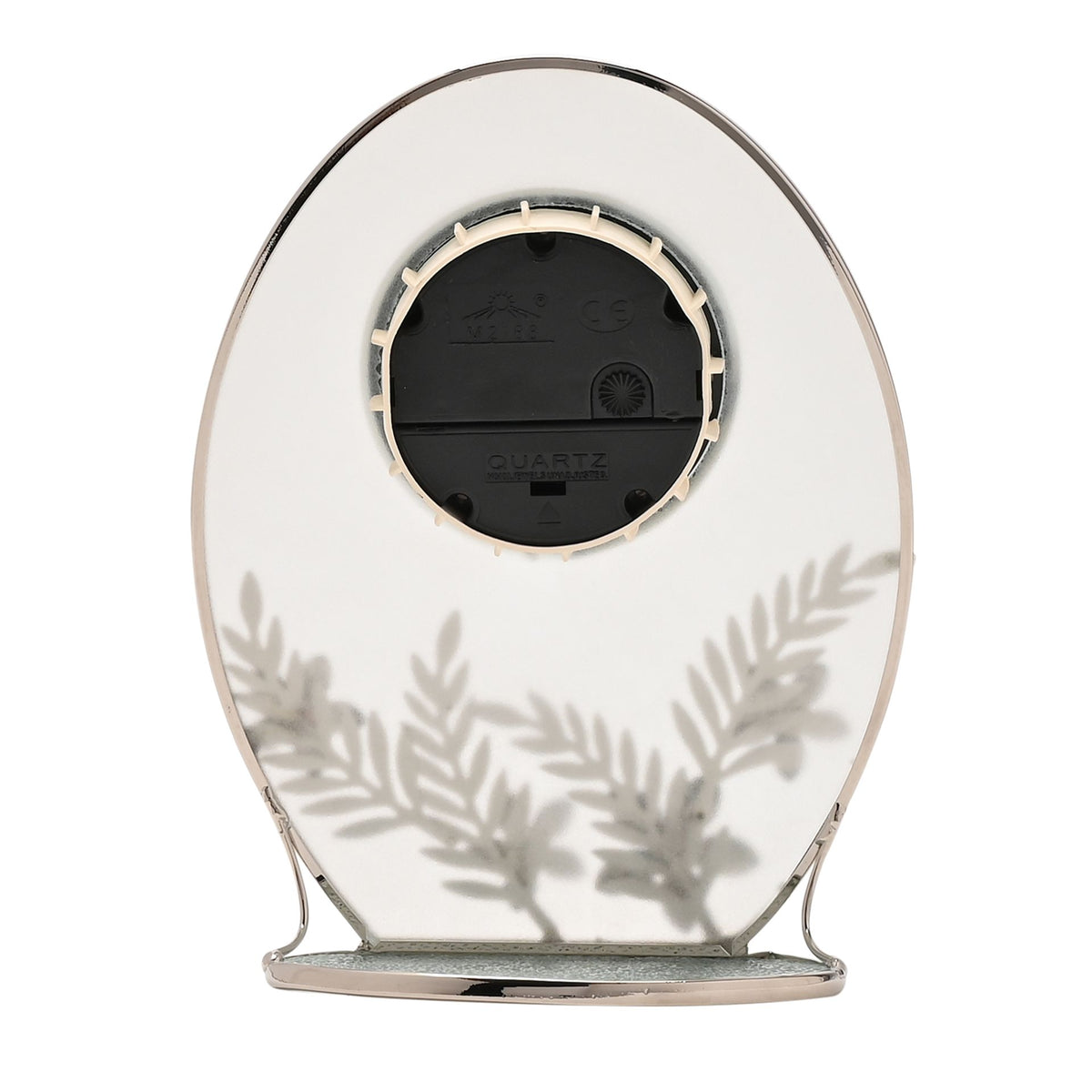 Sophia Classic Silver Daisy Mantel Clock