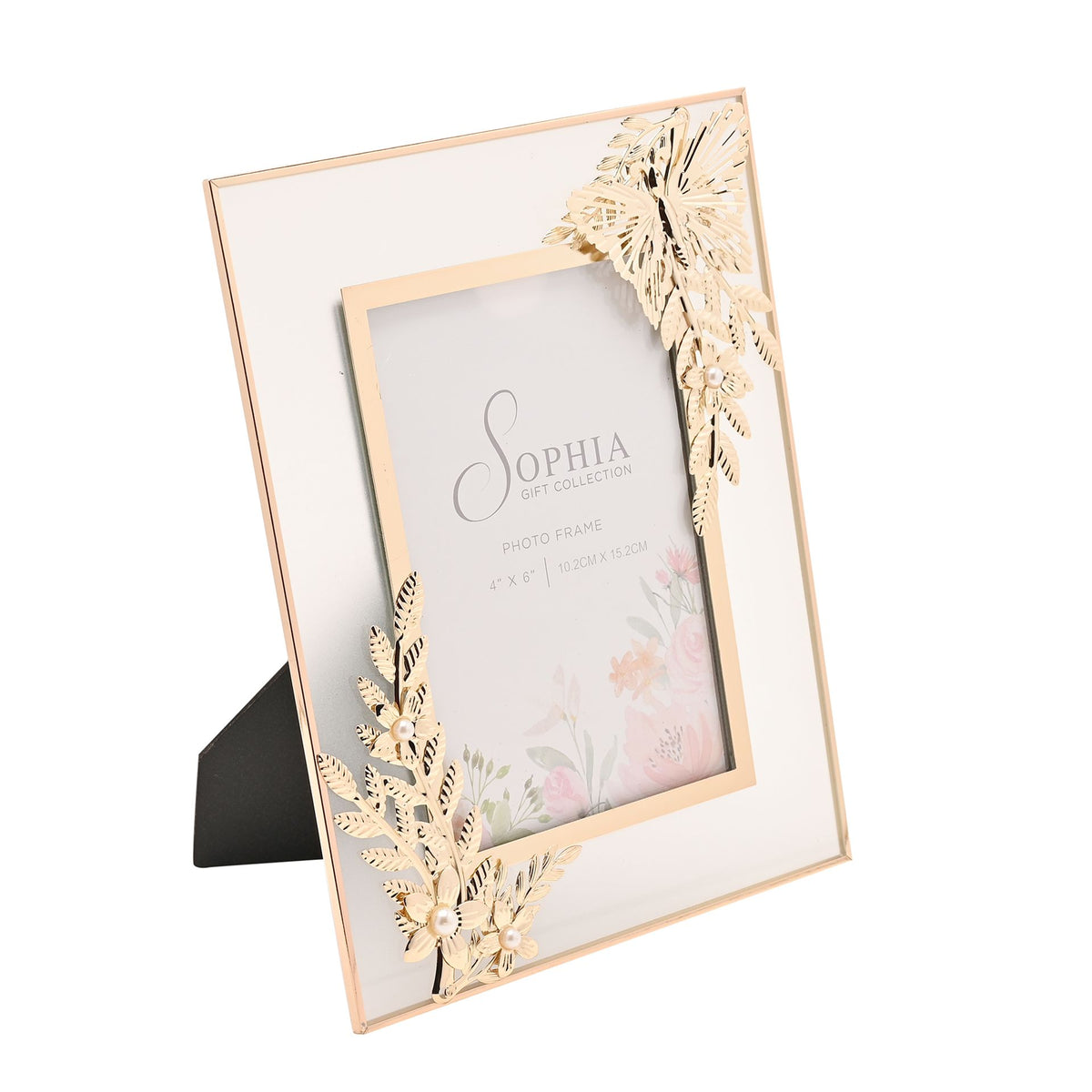 Sophia Classic Gold Butterfly Photo Frame 4" x 6"