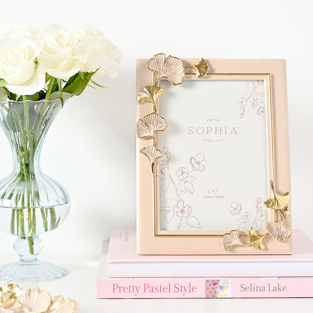 Sophia Classic Ginkgo Blush Photo Frame 5" x 7"