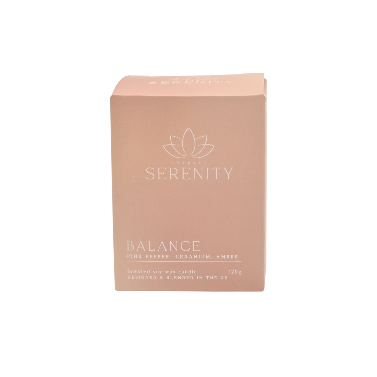 Serenity Balance Candle 120g Pink Pepper, Geranium & Amber