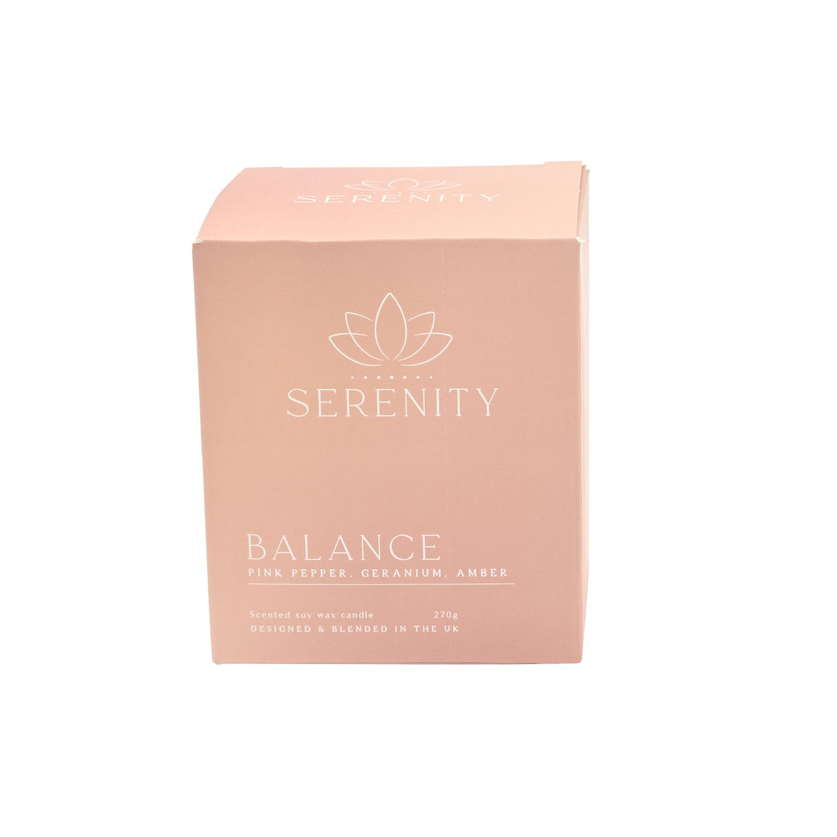 Serenity Balance Candle 270g Pink Pepper, Geranium & Amber