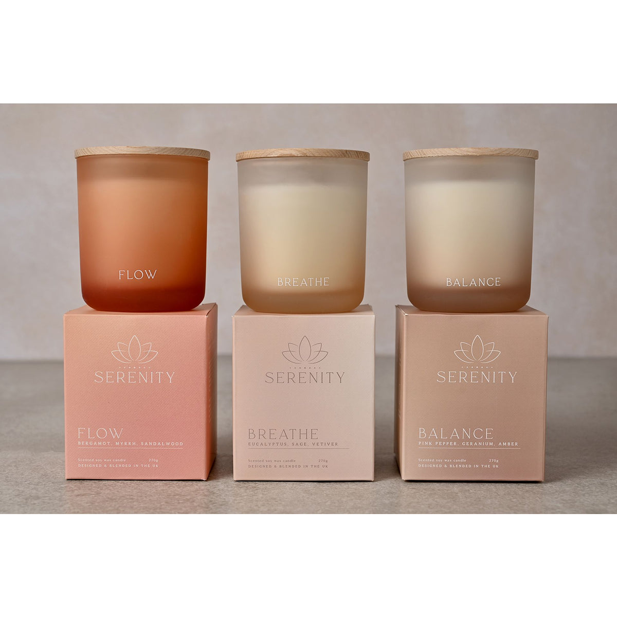 Serenity Flow Candle 270g Bergamot, Myrrh & Sandalwood