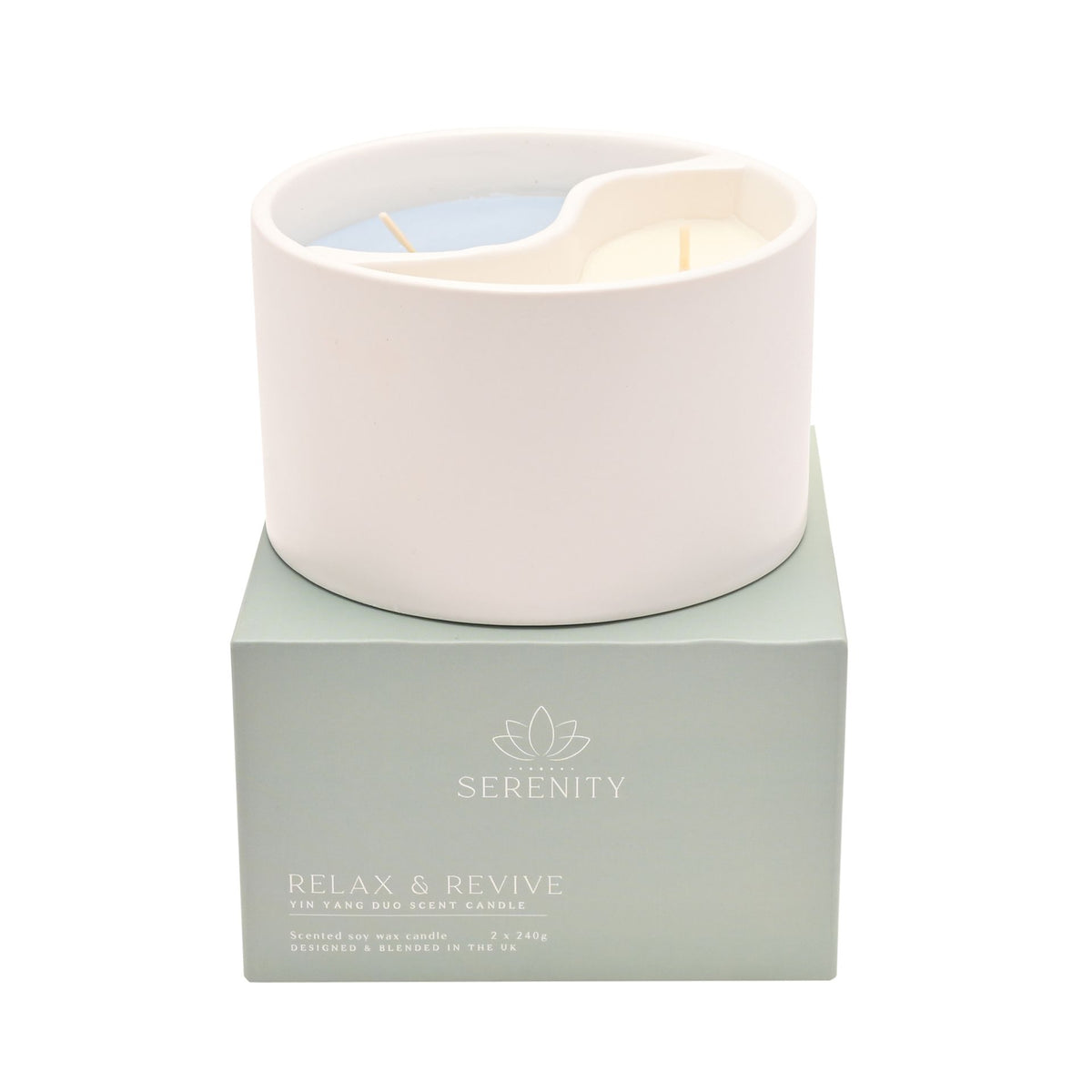 Serenity Yin Yan Relax & Revive Ceramic Candle
