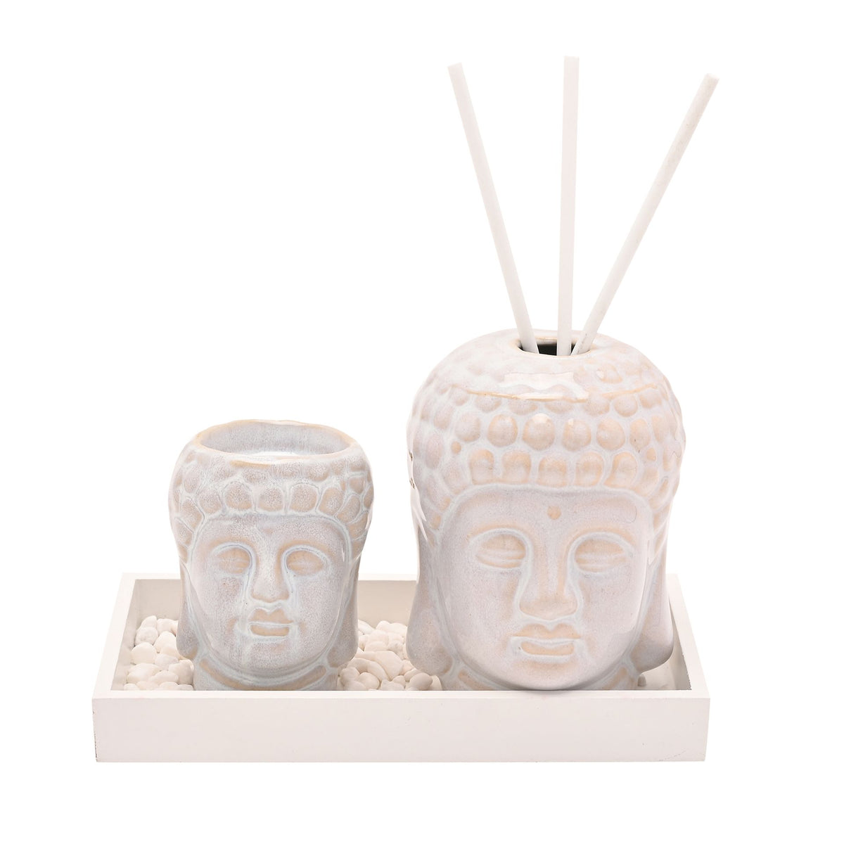 Serenity Buddha Home Fragrance Set - White