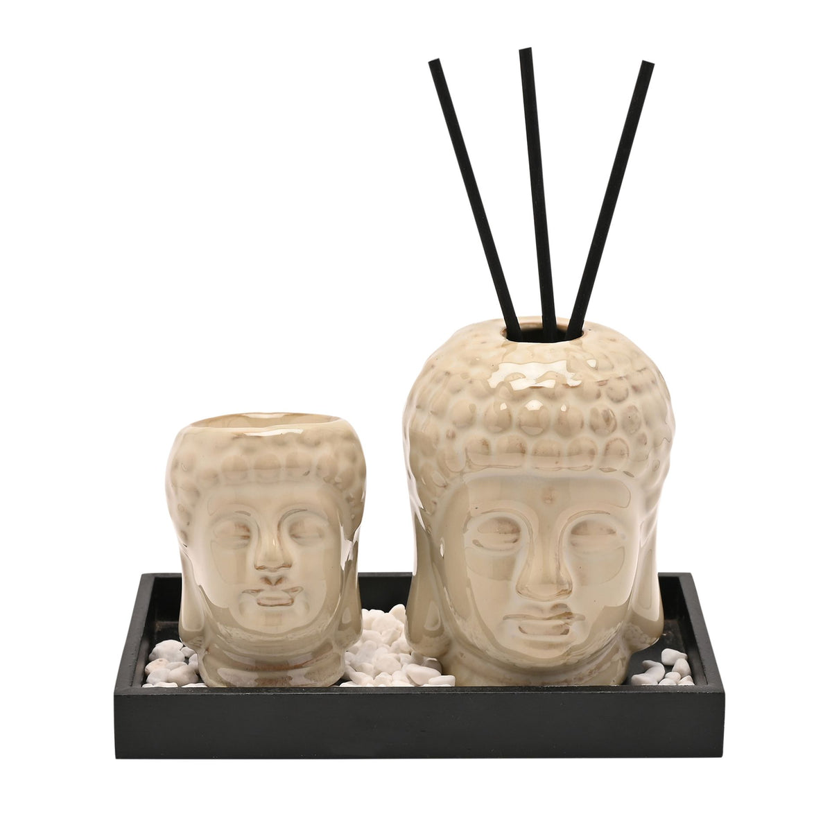 Serenity Buddha Home Fragrance Set - Cream
