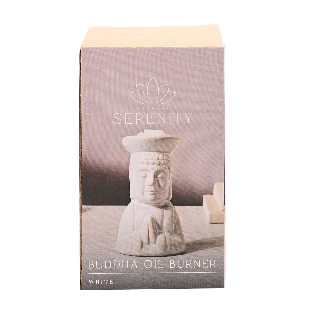 Serenity Buddha Oil Burner - White
