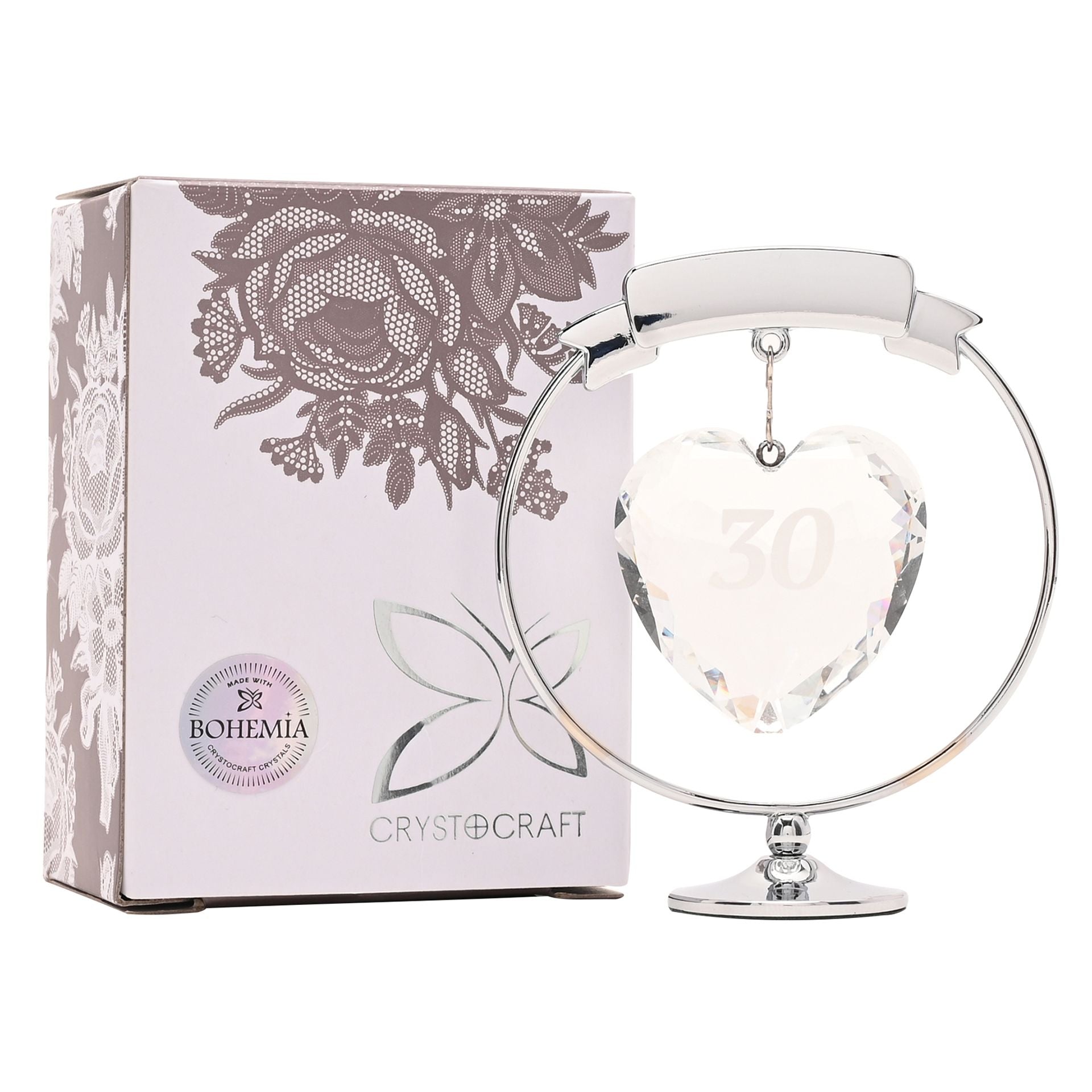 Crystocraft Freestand Crystal Heart  - 30
