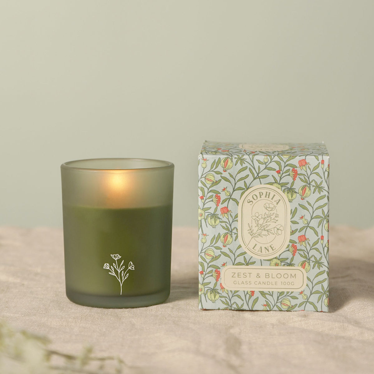 Sophia Lane Zest & Bloom Floral Candle - 100g