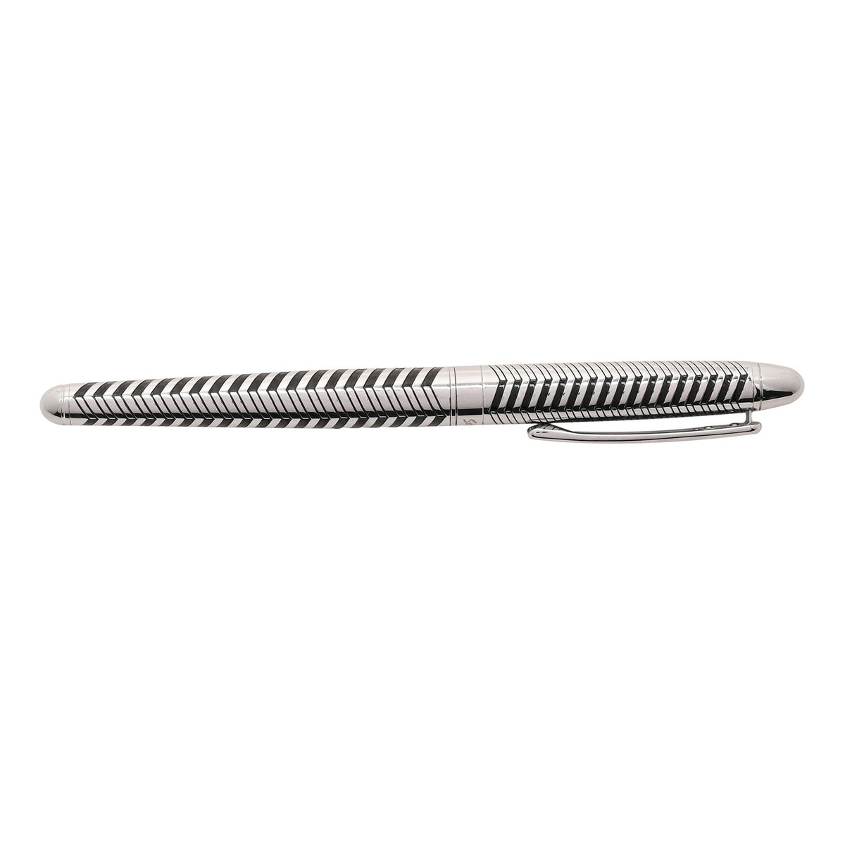 Stratton Roller Ball Pen - Silver & Black