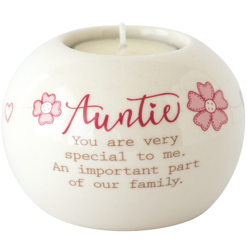 Said with Sentiment Ceramic Tea Light Holder Auntie
