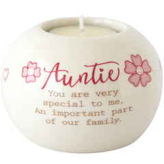 Said with Sentiment Ceramic Tea Light Holder Auntie