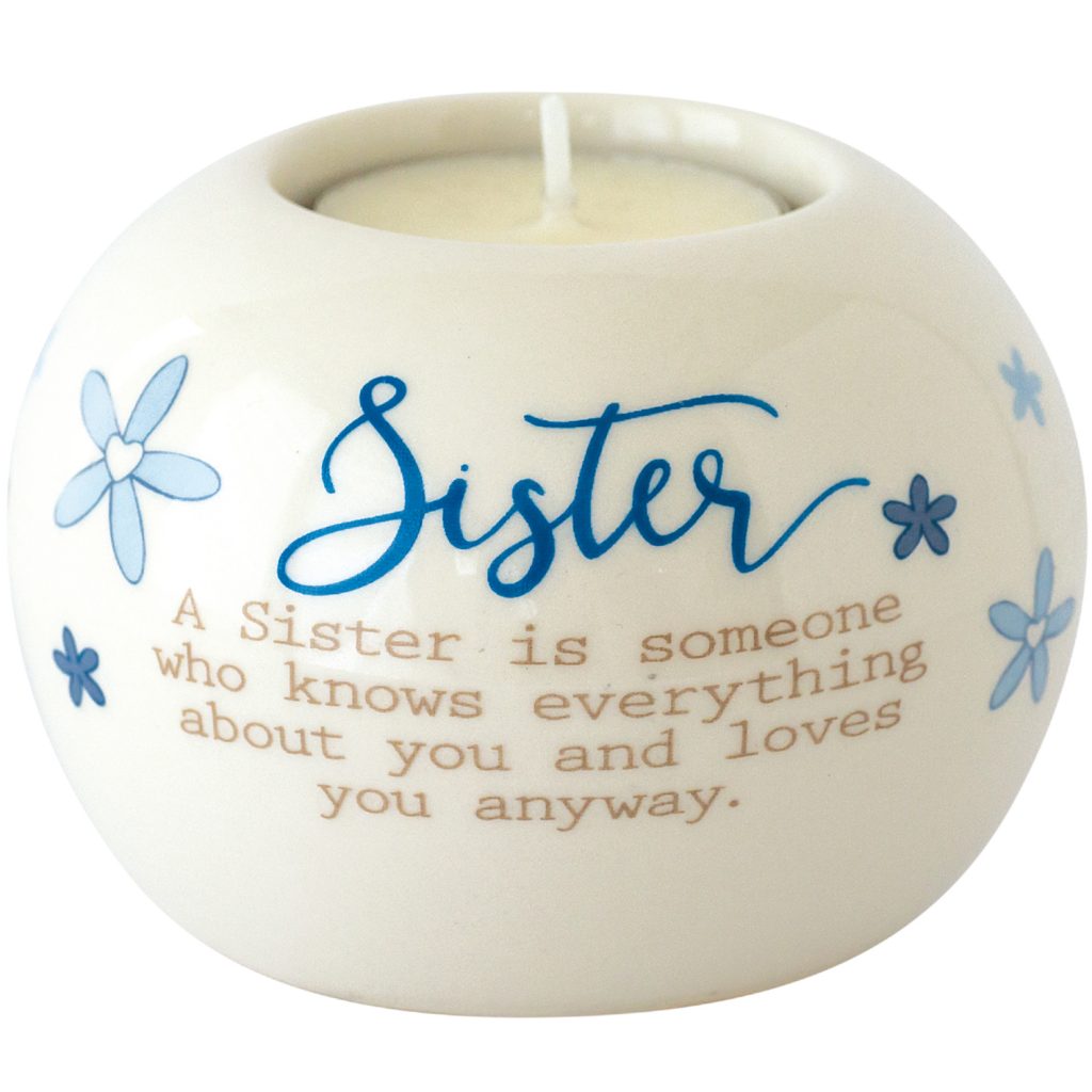 Said with Sentiment Ceramic Tea Light Holder Sister