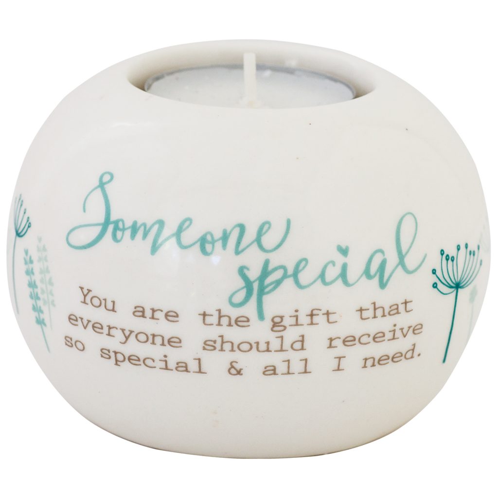 Said with Sentiment Ceramic Tea Light Holder Someone Special
