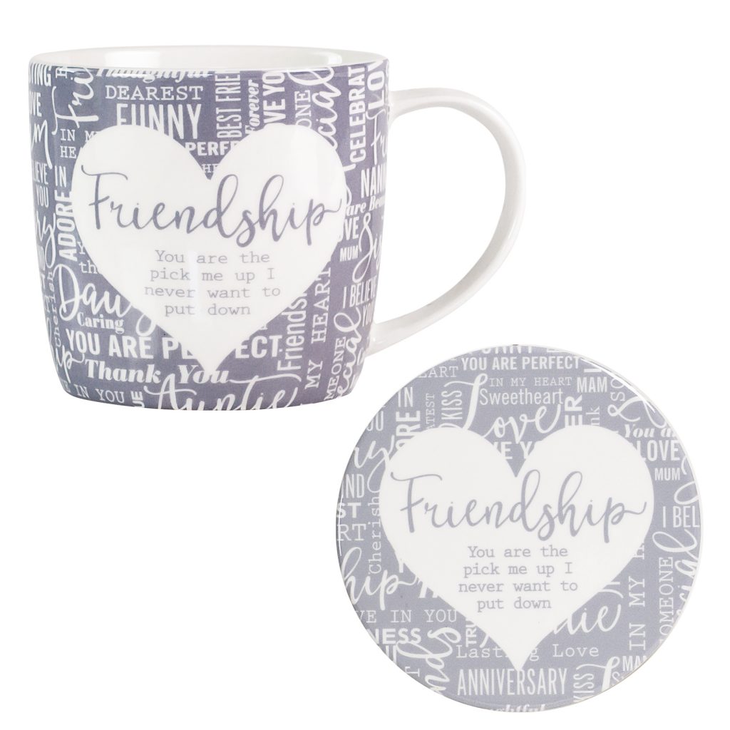 Said with Sentiment Ceramic Mug and Coaster Set Friendship