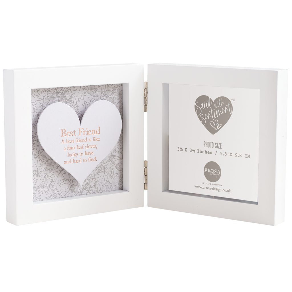 Said with Sentiment Hinged Heart Photo Frame Best Friend