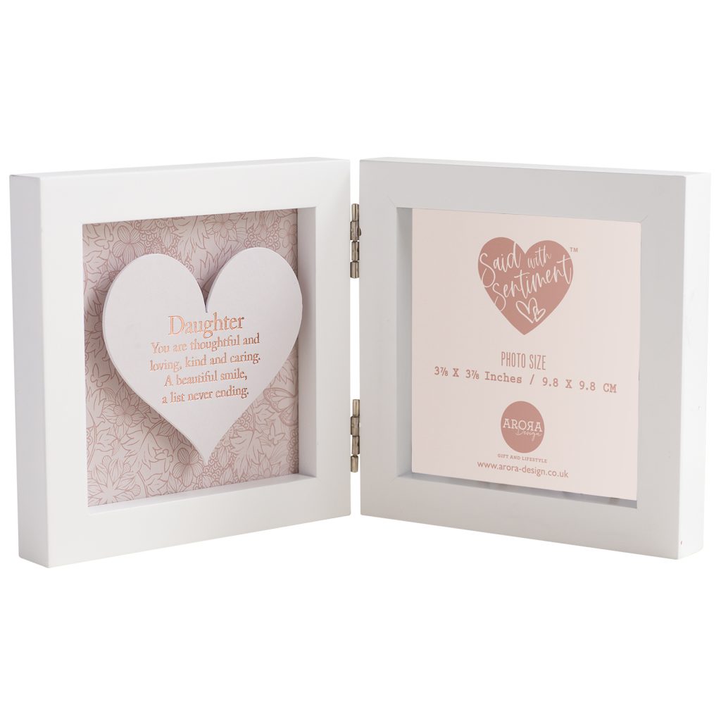 Said with Sentiment Hinged Heart Photo Frame Daughter