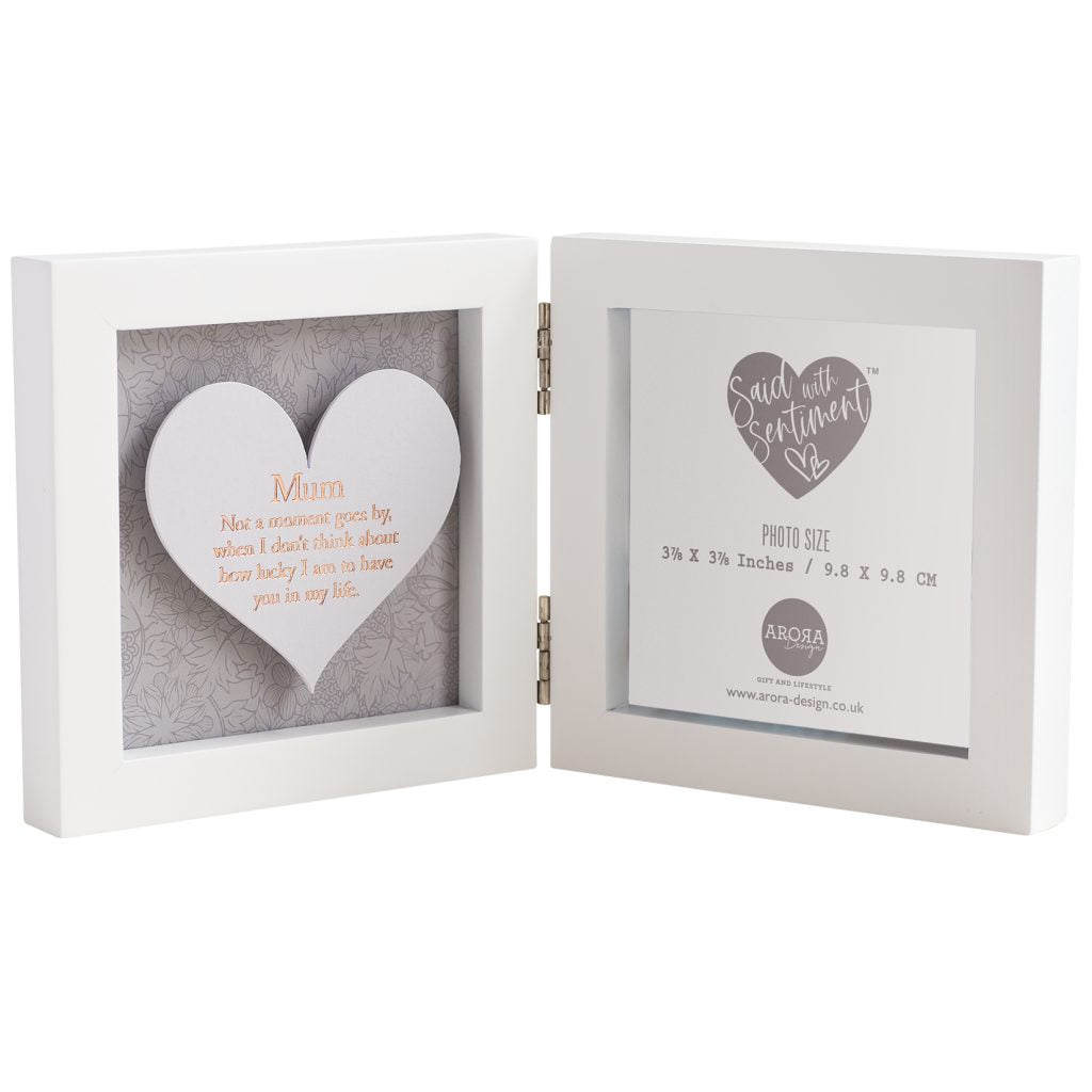 Said with Sentiment Hinged Heart Photo Frame Mum