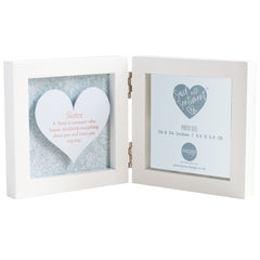 Said with Sentiment Hinged Heart Photo Frame Sister