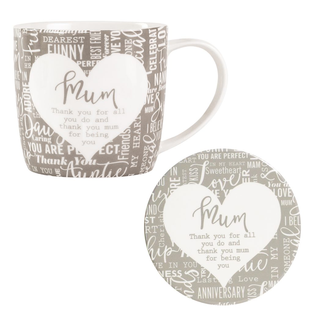 Said with Sentiment Ceramic Mug and Coaster Set Mum
