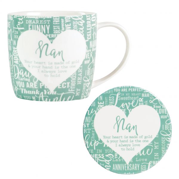 Said with Sentiment Ceramic Mug and Coaster Set Nan