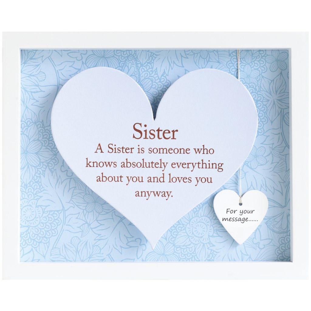 Said with Sentiment Heart Frame Sister