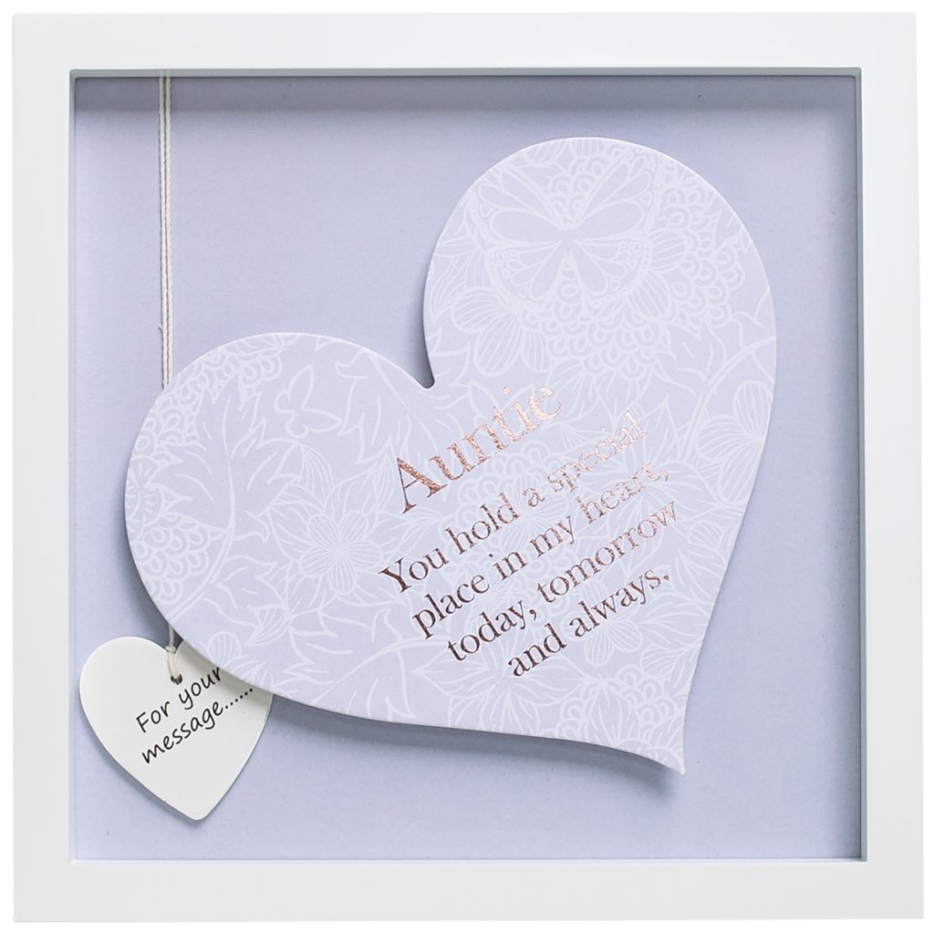 Said with Sentiment Heart Frame Auntie