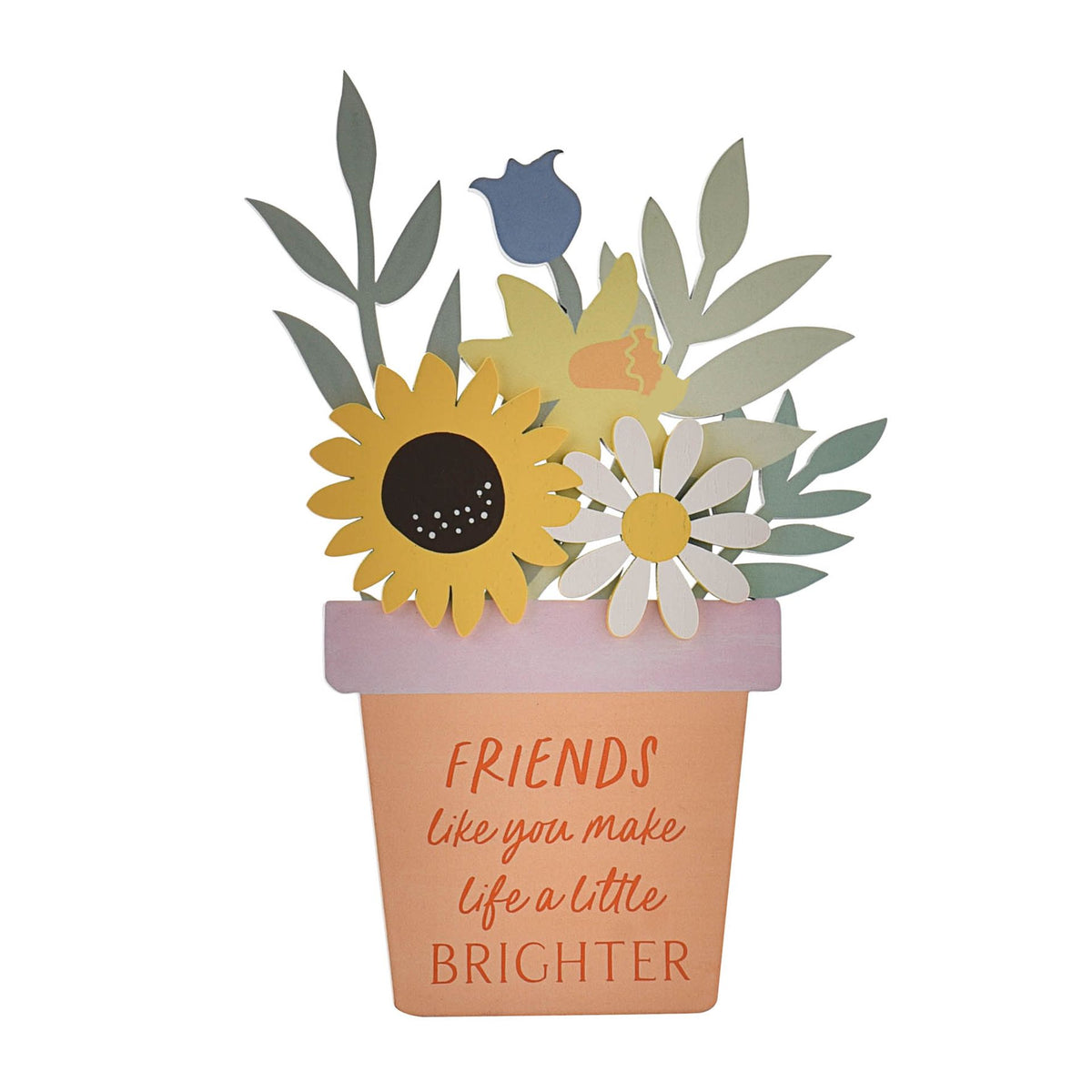 The Cottage Garden Flower Pot Plaque "Friend"
