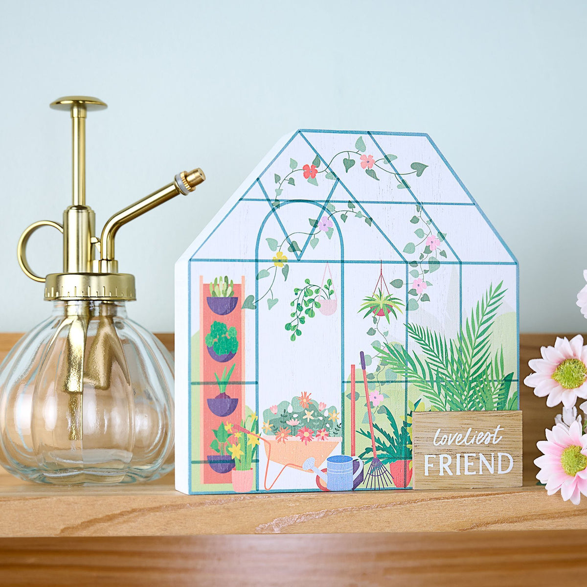 The Cottage Garden 3D Greenhouse Plaque 'Friend'