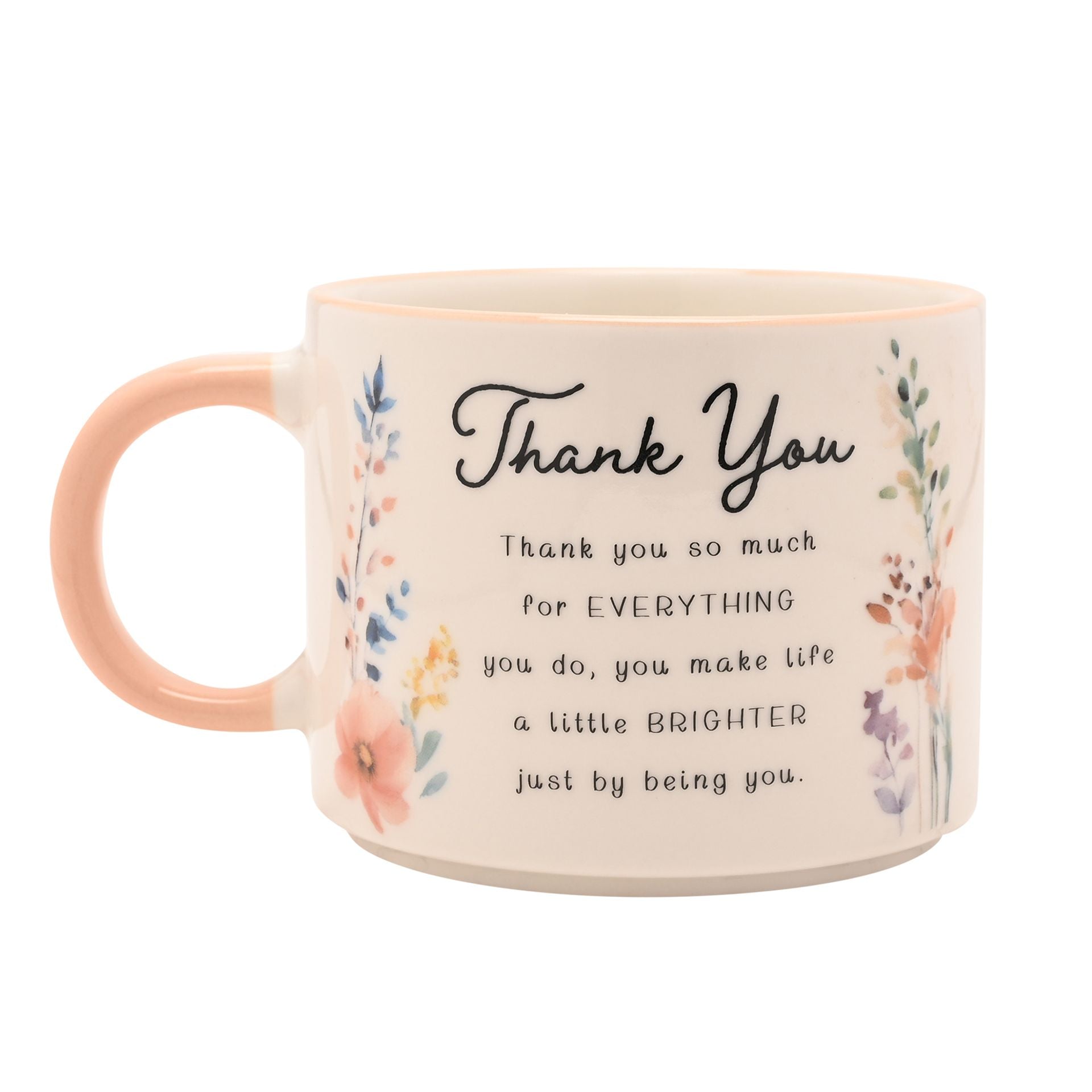 The Cottage Garden Peach Mug - Thank You