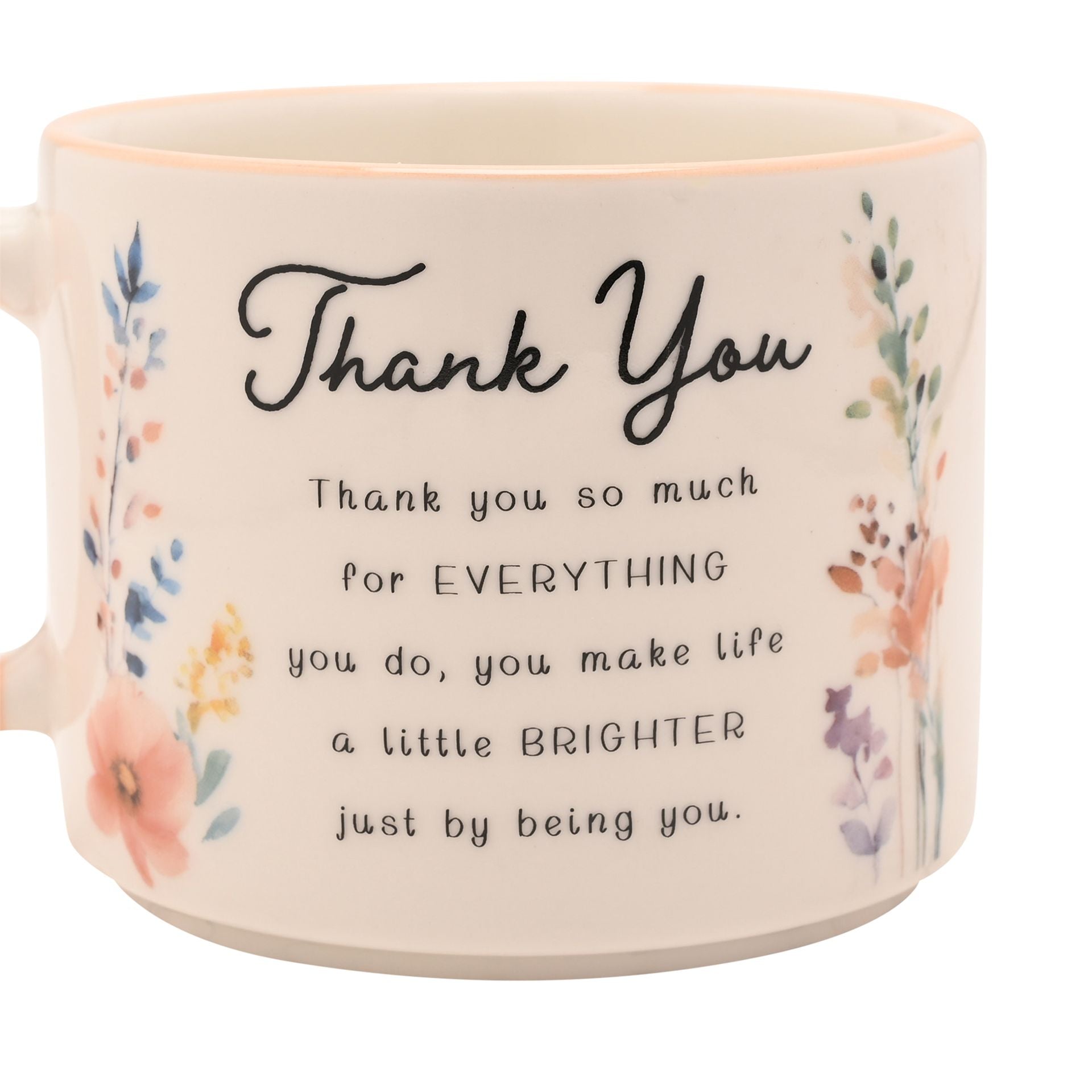 The Cottage Garden Peach Mug - Thank You