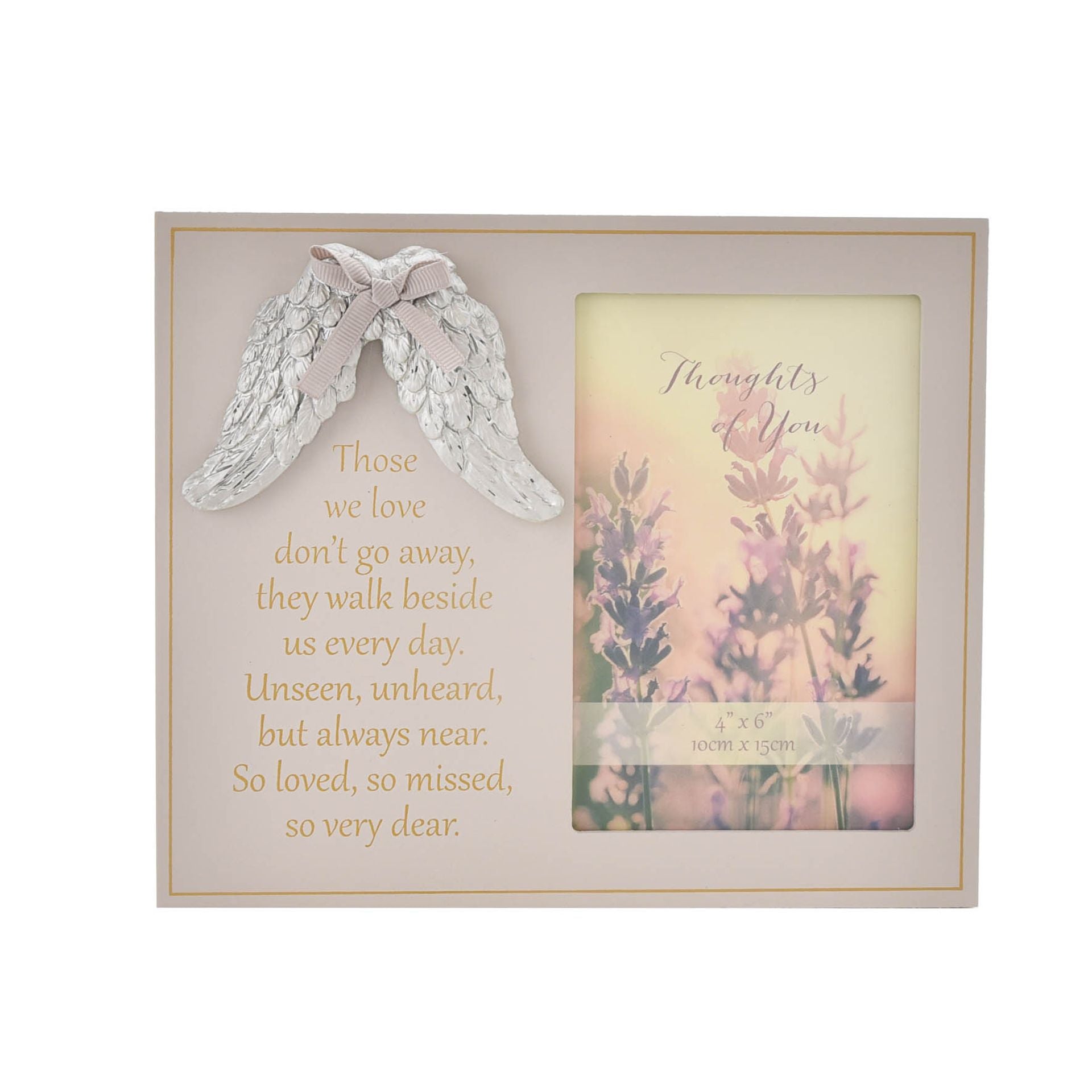 Thoughts of You Angel Wings Photo Frame 4" x 6"