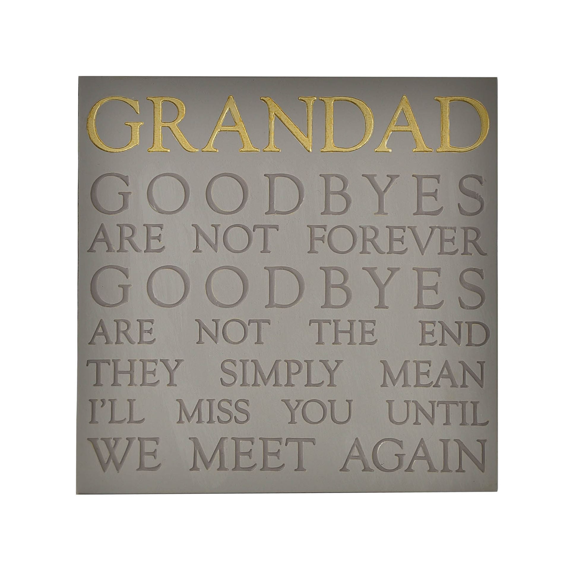 Thoughts of You Memorial Square Plaque - Grandad