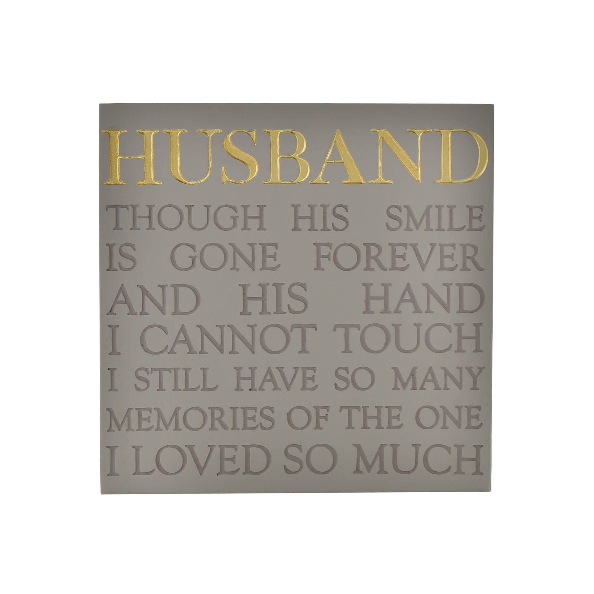 Thoughts of You Memorial Square Plaque - Husband