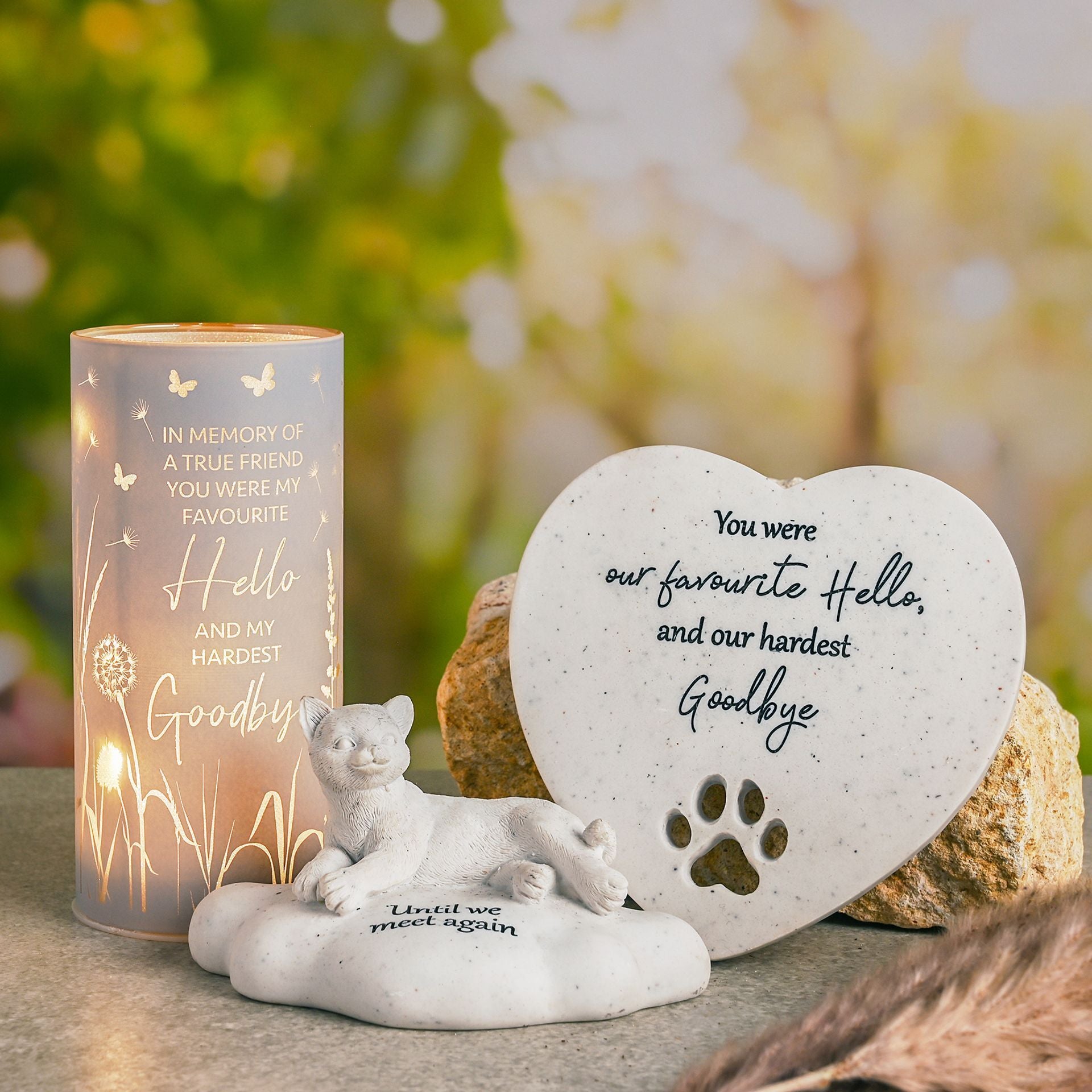 Thoughts of You Pet Memorial Heart Stone - Small