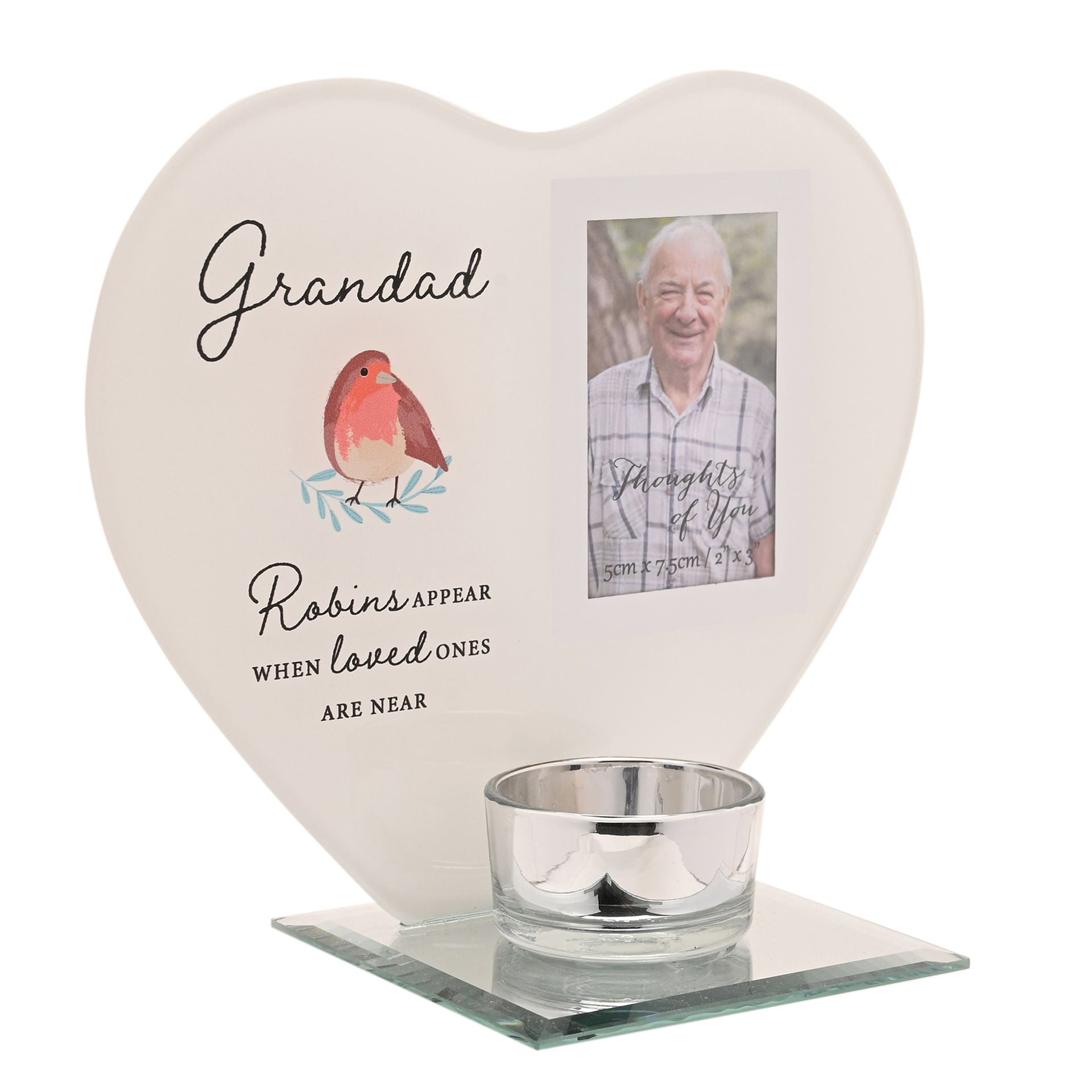 Thoughts of You Tea Light Holder with Photo - Grandad